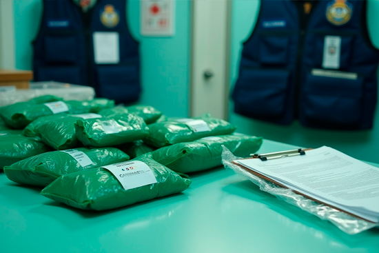 Armada de Chile confisca casi medio kilo de droga en operativo de la Administración de Aduanas