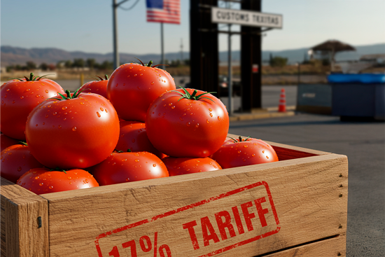 EE. UU. impone un nuevo arancel del 17% a los tomates mexicanos