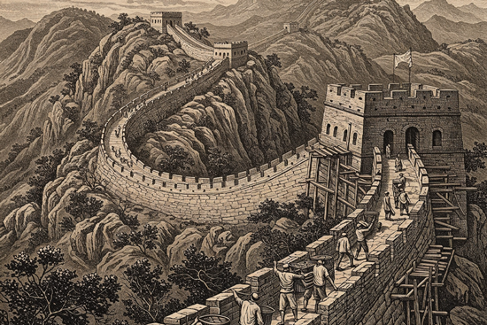 21 siglos de construcción, tierra, agua y arroz. La logística y los materiales de la Gran Muralla China