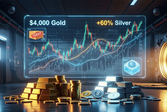 El oro alcanza los 4,000 dólares por onza y llega a su máximo histórico desde los ‘70s