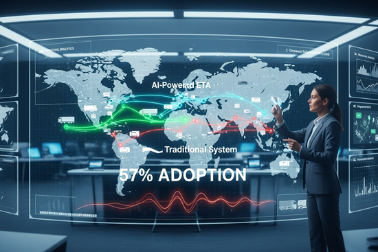 La IA ahora es clave para la estrategia de transporte. Un 57% de las compañías la han implementado