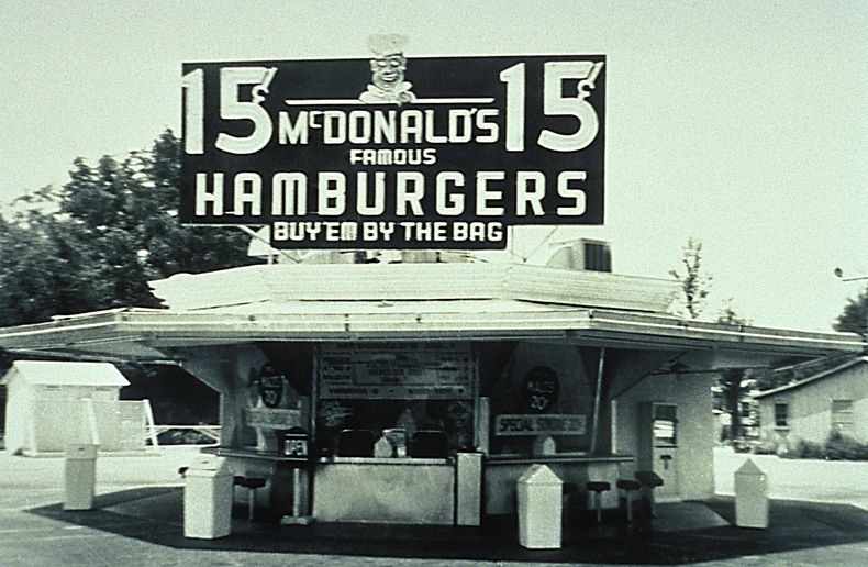 McDonald's Famous Hamburgers.