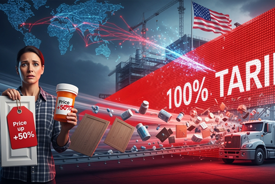 Trump anuncia aranceles del 100% a medicamentos, además de muebles y camiones