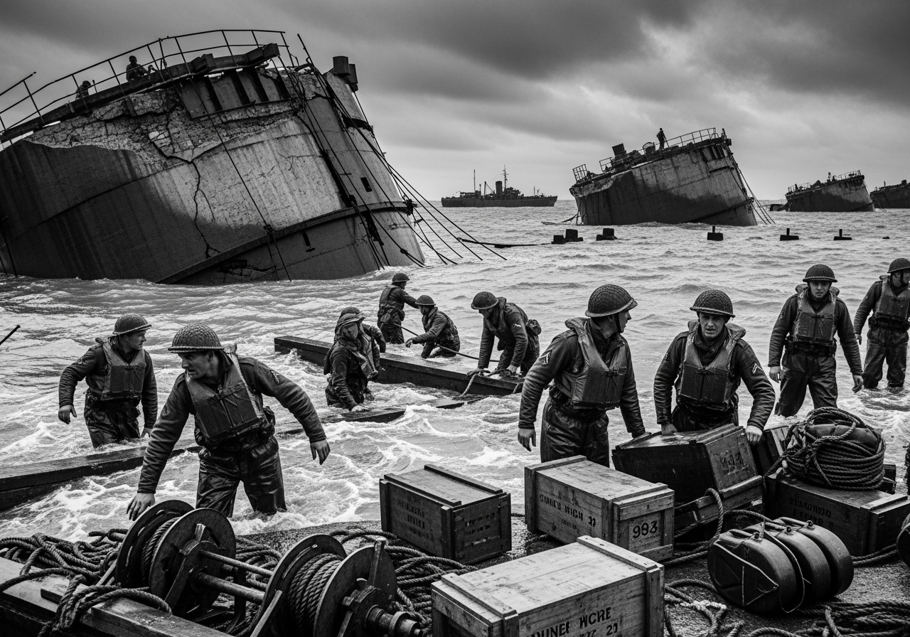 Los 7 mil barcos y el puerto portátil que vencieron a Hitler: logística y suministro del Desembarco de Normandía