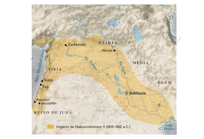 Mapa del imperio de Nabucodonosor II. (National Geographic)