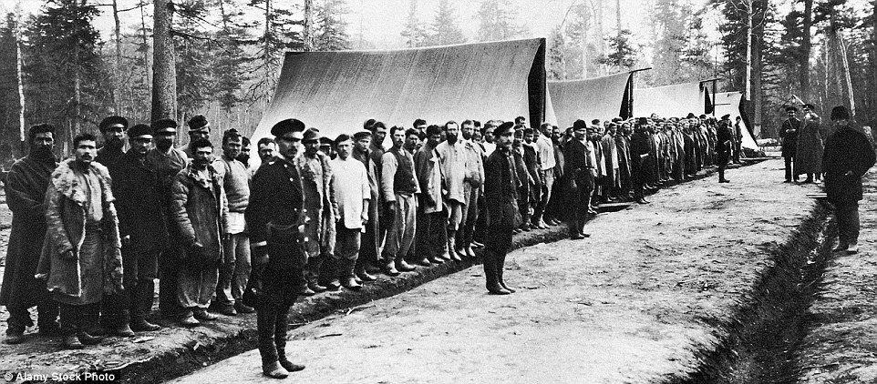 Trabajadores forzados de Siberia. Circa 1890.
