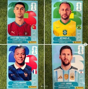 Algunos de los cracks más codiciados de esta edición: Cristiano Ronaldo, Neymar, Kylian Mbappé y Lionel Messi. Imagen: captura redes sociales.