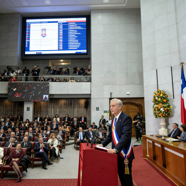 Kast anuncia modernización de puertos de Valparaíso y San Antonio y refuerzo de seguridad logística en Cuenta Pública 2026